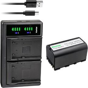 Kastar 4-Pack Battery and LTD2 USB Charger Compatible with GEOMAX ZBA200, ZBA400, 724117 Battery, GEOMAX Stonex R6, Stonex R6+, Zoom 10, Zoom 20, Zoom 30, Zoom 35, Zoom 80, ZT80+, Zenith 50 Survey