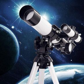 High Power HD 400mm Focal Length Mount Astronomical Refracting Telescope Multi-Coated Optics and BaK-4 Prisms Low Light with Tripod Phone Adapter