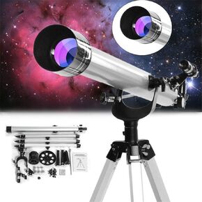 Telescope 675x High Magnification Astronomical Refractive Zooming Telescope for Space Celestial Observation HD Adjustable Night Vision (Color : As Shown Size : 900mm) (As Shown 900mm)