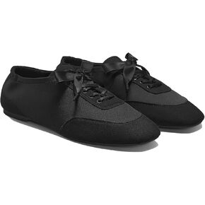 VIVAIA Cristina Square-Toe Lace-Up Satin Sneakerina