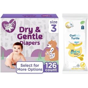 Diapers - Bundle with Parent's Choice Size 3 -Dry & Gentle Diapers, 126 Count
