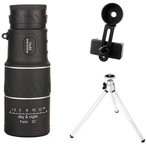 Monoculars Telescope High Power 16 X 52 High Over Binoculars Telescope Monocular 66 / 8000M Plastic Binoculars Outdoor Black Outdoor Sports Telescope for Adult Bird Watching Outdoor Binoculars (Teles