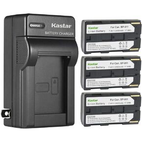 Kastar 1-Pack Battery and AC Wall Charger Replacement for Canon GL2 GL-2 DM-GL2, MV1, MV10 MV10i, MV20 MV20i, MV100 MV100i, MV200 MV200i, Optura, Optura Pi, Ultura, Vistura, UC-V10 UC-V10Hi, UC-V20