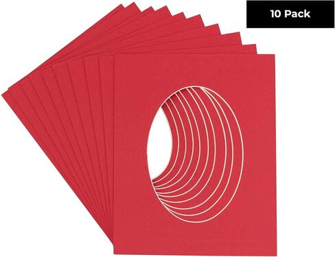 12x16 Mat Bevel Cut for 9x13 Photos - Precut White Linen Canvas Oval Shaped Photo Mat Board Opening - Acid Free Matte to Protect Your Pictures - Bevel Cut for Family Photos, Pack of 1 Matboard in Kuwait