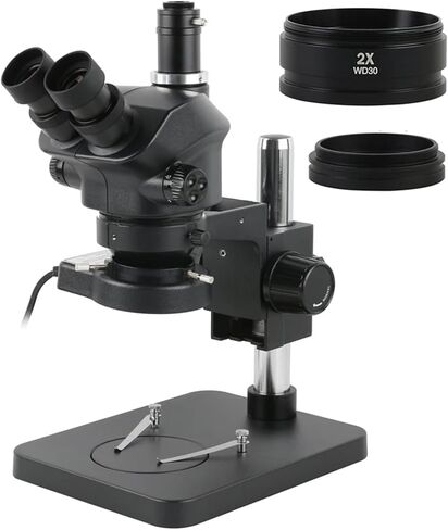 Industrial Lab Simul-Focal 50X 100X Stereo Microscope Trinocular Microscope + 0.5X 1.0X 0.7X 1.5X 2.0X Auxiliary Objective (With 0.5x 1.0x) in Kuwait