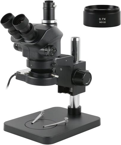 Industrial Lab Simul-Focal 50X 100X Stereo Microscope Trinocular Microscope + 0.5X 1.0X 0.7X 1.5X 2.0X Auxiliary Objective (With 0.5x 1.0x) in Kuwait