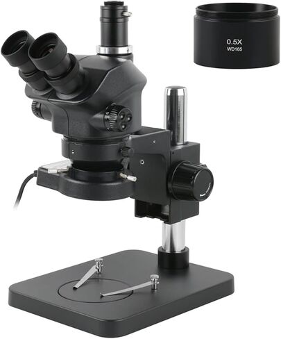 Industrial Lab Simul-Focal 50X 100X Stereo Microscope Trinocular Microscope + 0.5X 1.0X 0.7X 1.5X 2.0X Auxiliary Objective (With 0.5x 1.0x) in Kuwait