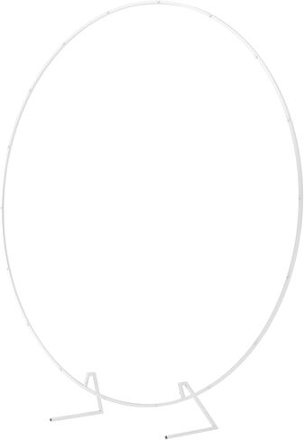 Fomcet 7.2FT Wedding Arch White Metal Round Backdrop Stand Circle Balloon Arch Frame for Ceremony Birthday Party Anniversary Bridal Baby Shower Graduation Decoration in Kuwait