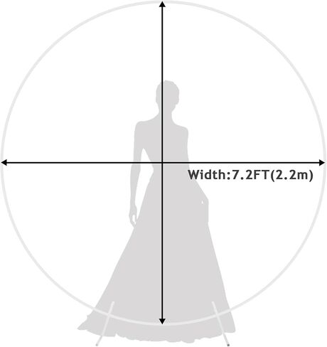 Fomcet 7.2FT Wedding Arch White Metal Round Backdrop Stand Circle Balloon Arch Frame for Ceremony Birthday Party Anniversary Bridal Baby Shower Graduation Decoration in Kuwait