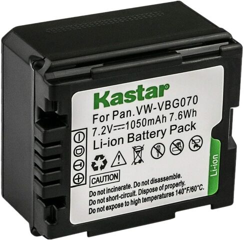 Kastar 2-Pack Battery Replacement for Panasonic HDC-HS20K, HDC-HS100, HDC-HS100GK, HDC-HS200, HDC-HS250, HDC-HS250K, HDC-HS300, HDC-HS300K, HDC-HS300P, HDC-HS300PC, HDC-HS350, HDC-HS700, HDC-HS700K in Saudi Arabia