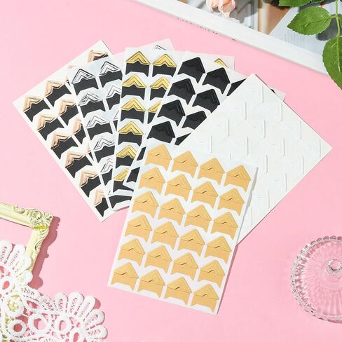 12 ورقة 6 أنماط ملصقات الورق الزاوية الزاوية ملصقات ملصقات لماشية الصورة ملصقات زاوية ل DIY Retro Craft Scrapbooking Decoration in Kuwait