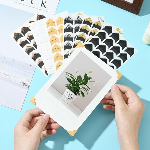 12 ورقة 6 أنماط ملصقات الورق الزاوية الزاوية ملصقات ملصقات لماشية الصورة ملصقات زاوية ل DIY Retro Craft Scrapbooking Decoration in Kuwait
