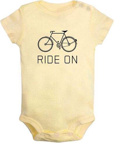 iDzn Ride On Bicycle Novelty Rompers, Newborn Baby Bodysuits, Infant Cute Jumpsuits, 0-24 Months Babies One-Piece Outfits in Kuwait