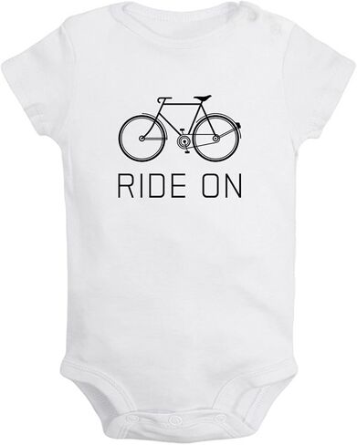 iDzn Ride On Bicycle Novelty Rompers, Newborn Baby Bodysuits, Infant Cute Jumpsuits, 0-24 Months Babies One-Piece Outfits in Kuwait