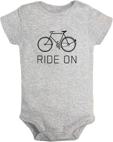 iDzn Ride On Bicycle Novelty Rompers, Newborn Baby Bodysuits, Infant Cute Jumpsuits, 0-24 Months Babies One-Piece Outfits in Kuwait