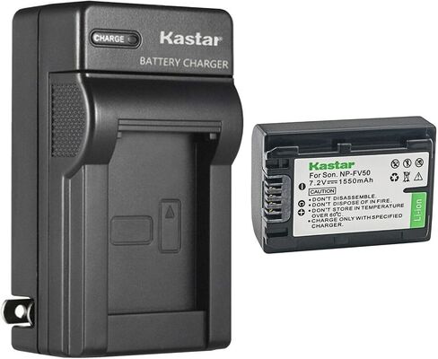 Kastar 1-Pack Battery and AC Wall Charger Replacement for Sony DCR-SR73, DCR-SR78, DCR-SR83, DCR-SR88, DCR-SX15, DCR-SX20, DCR-SX21, DCR-SX22, DCR-SX33, DCR-SX34, DCR-SX43, DCR-SX44, DCR-SX45 in Saudi Arabia