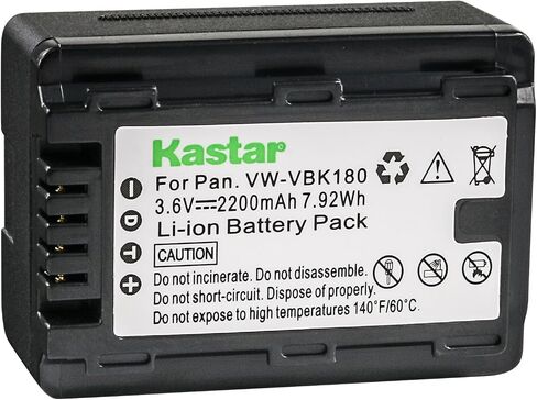 حزمة بطارية Kastar لـ Panasonic VW-VBL090 ، VW-VBK180 ، VW-VBK180E ، VW-VBK360 و SDR-T70 ، SDR-S70 ، HDC-SD40 ، HDC-SD60 ، HDC-SD80R ، HDC-SD90 ، SDR-H95 ، SDR-H100 ، HDC-SDX1H in Saudi Arabia