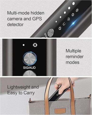 [2025 ver] كاشف الجهاز المخفي ، وكشف الكاميرا المخفي مع إنذار صوت الاهتزاز ، مكتشف الكاميرا مع المصباح ، كاشف تعقب GPS للسيارة ، كاشف جهاز الاستماع للمكتب ، حزمة واحدة in Kuwait