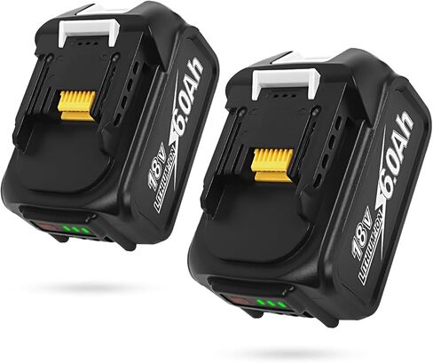 CPY Lithium Battery 2-pack استبدال بطارية Makita 18V 6AH متوافقة مع BL1860B BL1850B BL1860 BL1850 BL1840B BL1830B BL1815B LXT400 in Kuwait