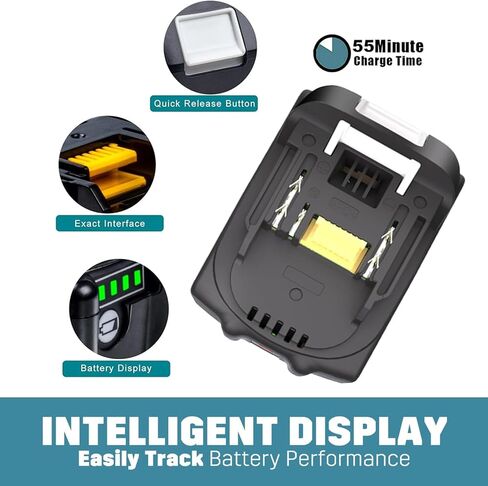 CPY Lithium Battery 2-pack استبدال بطارية Makita 18V 6AH متوافقة مع BL1860B BL1850B BL1860 BL1850 BL1840B BL1830B BL1815B LXT400 in Kuwait