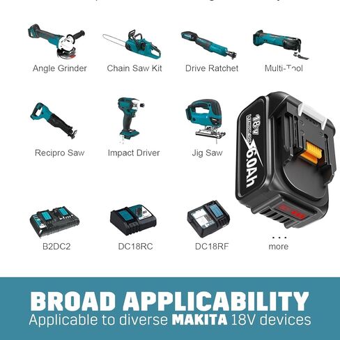 CPY Lithium Battery 2-pack استبدال بطارية Makita 18V 6AH متوافقة مع BL1860B BL1850B BL1860 BL1850 BL1840B BL1830B BL1815B LXT400 in Kuwait