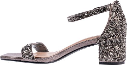 Ninety Union Lady Couture Dazzle 2 Inch Mid Block Heel Rhinestone Sandal in Saudi Arabia
