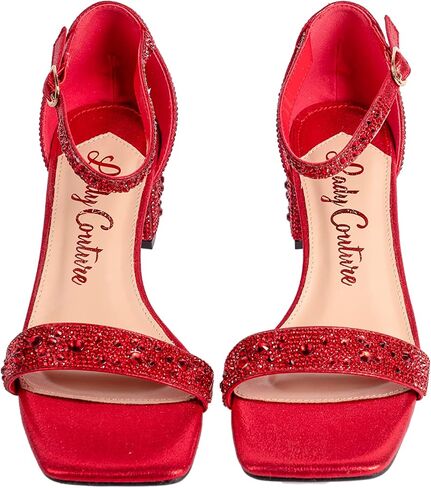 Ninety Union Lady Couture Dazzle 2 Inch Mid Block Heel Rhinestone Sandal in Saudi Arabia