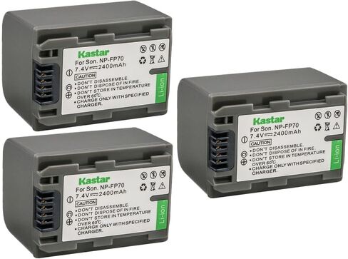 Kastar 1-Pack NP-FP70 / NP-FP71 Battery Replacement for Sony DCR-HC85, DCR-HC94, DCR-HC96, DCR-SR30, DCR-SR40, DCR-SR50, DCR-SR60, DCR-SR70, DCR-SR80, DCR-SR90, DCR-SR100, HDR-HC3 Camcorder in Saudi Arabia