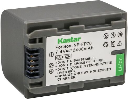Kastar 1-Pack NP-FP70 / NP-FP71 Battery Replacement for Sony DCR-HC85, DCR-HC94, DCR-HC96, DCR-SR30, DCR-SR40, DCR-SR50, DCR-SR60, DCR-SR70, DCR-SR80, DCR-SR90, DCR-SR100, HDR-HC3 Camcorder in Saudi Arabia
