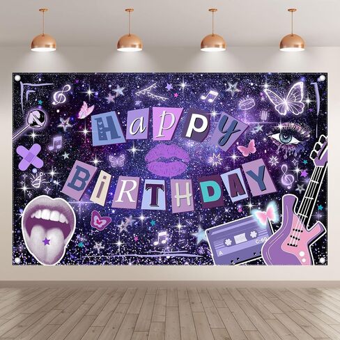 72x43inch النسيج عيد ميلاد سعيد خلفية الأرجواني جيلتر النجوم السماء الفراشة الغيتار التصوير الخلفي in Kuwait