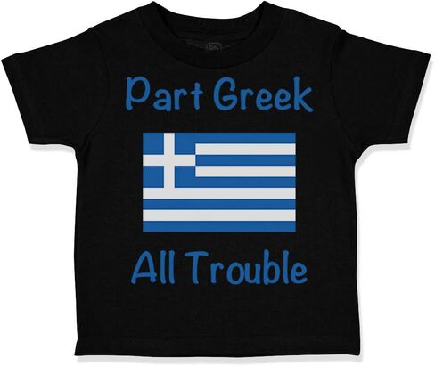 Cute Rascals Toddler T-Shirt Part Greek All Trouble Cotton 0 Trouble Boy & Girl Clothes 0 in Saudi Arabia