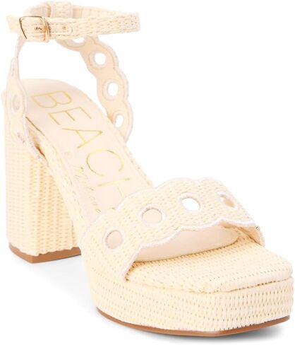 BEACH by Matisse Womens Moorea Block Platform Ankle Strap Casual Sandals Casual High Heel 3" & Up - Brown in Saudi Arabia