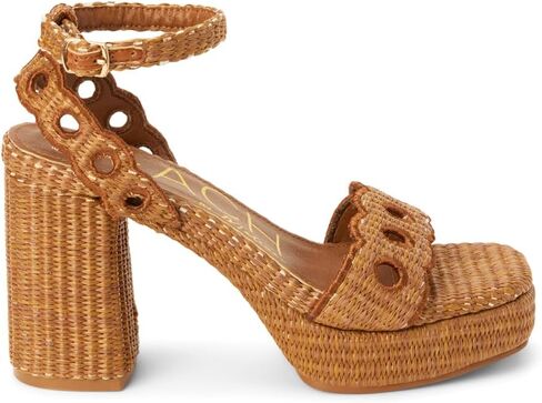 BEACH by Matisse Womens Moorea Block Platform Ankle Strap Casual Sandals Casual High Heel 3" & Up - Brown in Saudi Arabia