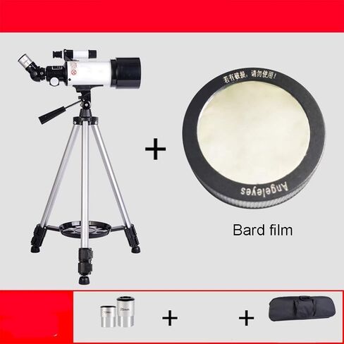 تلسكوب 70 مم من تلسكوب الانكسار الفلكي للأطفال المبتدئين من التلسكوب للسفر من أجل ADUIT مع حقيبة سفر محمولة وعدسة 10 مم/25 مم (اللون: الحزمة 3) (الحزمة 3) in Kuwait