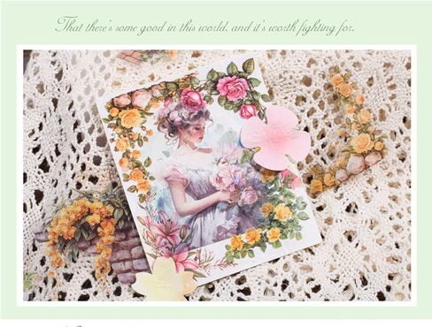 Mafeloe 30 Pitch Pet Pet Teesthetic Decorative Scrapbook Stickers Corner Corner Supplies for Journaling Junk Bullet Planner DIY Craft Art Collage- Courtyard Flower Series (BJT-Y4-YJ) in Kuwait