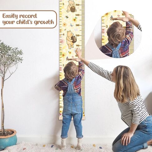 Winnie Height Chart for Wall Decor, The Pooh Decor Height Chart for Boys or Girls, Honey Themed Height Measurement for Toddler Wall Hanging, Perfect for Bedroom Nursery Decor Height Wall Chart in Kuwait