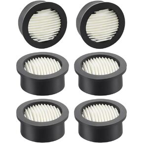 6 Pcs Air Compressor Filter Elements, Intake Filter Silencer Elements Sound Muffler Parts for Air Compressor Filter Noise Muffler Elements Blowers Generators Exhaust Ports