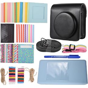 Andoer Instant Camera Accessories Bundle Kit Replacement for Fujifilm Instax Square SQ40/ SQ1 with Camera Bag/Camera Strap/Photo Album/Photo Clips/Photo Frame/Stickers/Pen and More