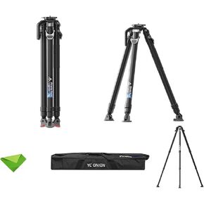 YC Onion PINETA Peak Carbon Fiber Tripod with Coconut 75mm Bowl Head, 35kg/77lbs Payload with Bowl Head, Adjustable Legs, One Step Release Travel Camera Tripod for Mirrorless, DSLR