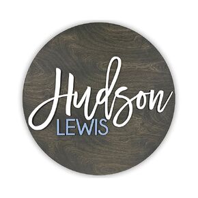 Customized Nursery Name Sign, Choice of Stain & Colors, 12" 18" 24", Wood Wall Art for Children & Kids Rooms, Baby Shower Gifts, Gender Reveal Decoration, Home & Bedroom Decor, Hickory Hollow Designs