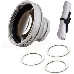 Flip UltraHD 0.45x Wide Angle Lens With Macro (Modification Style) Magnetic Type + Cronies Micro-Fiber Cleaning Cloth