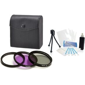 طقم تصفية الرقمية عالية الدقة 72 مم (UV ، CPL ، FLD) مع حالة حمل مرشح فاخرة للكاميرا الرقمية لـ Pentax KP مع عدسة 16-85 مم. تضمنت مجموعة ملحقات Ultrapro Deluxe