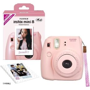 Fujifilm Instax Mini 9 Instant Film Camera (Blush Pink with Clear Accents)