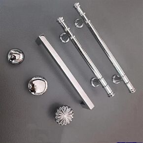 Modern Chrome Plating Kitchen Cabinet Handles Cupboard Wardrobe Drawer Knobs Zinc Alloy Furniture Shoe Cabinets Door Pulls 1Pcs (Color : 2205 Gold Brushed)