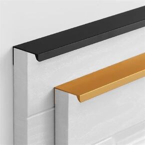 Aluminum Alloy Hidden Cabinet Pulls Modern Matte Black Invisible Furniture Kitchen Cupboard Handle Drawer Knobs Bedroom Hardware 1Pcs (Color : Matte Black 128mm)