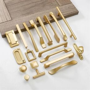 Modern Cabinet Handles Kitchen Cupboard Door Pulls Drawer Knobs Fashion Golden Handles Closet Wardrobe Pulls Furniture Handle 1Pcs (Color : 109-96mm)