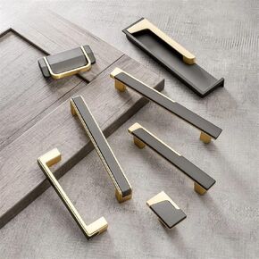 Classic Dual Color Cabinet Cupboard Handle Zinc Alloy Wardrobe Closet Furniture Handle Solid Kitchen Cabinet Drawer Pulls Knobs 1Pcs (Color : 604 Gold Gray)
