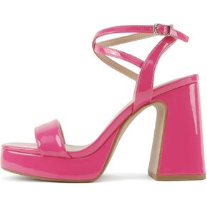 Soda “Muffin" ~ Women Square Toe Platform High Heeled Sandals