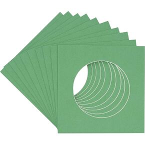 CountryArtHouse Beige Acid Free 12x12 Circle Picture Frame Mat with White Core Bevel Cut for 8x8 Pictures - Fits 12x12 Frame - Pack of 1 Matboard