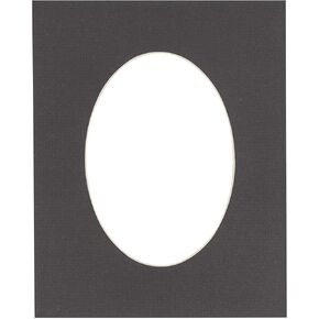 16x20 Mat Bevel Cut for 8x10 Photos - Precut White Oval Shaped Photo Mat Board Opening - Acid Free Matte to Protect Your Pictures - Bevel Cut for Family Photos, Pack of 1 Matboard